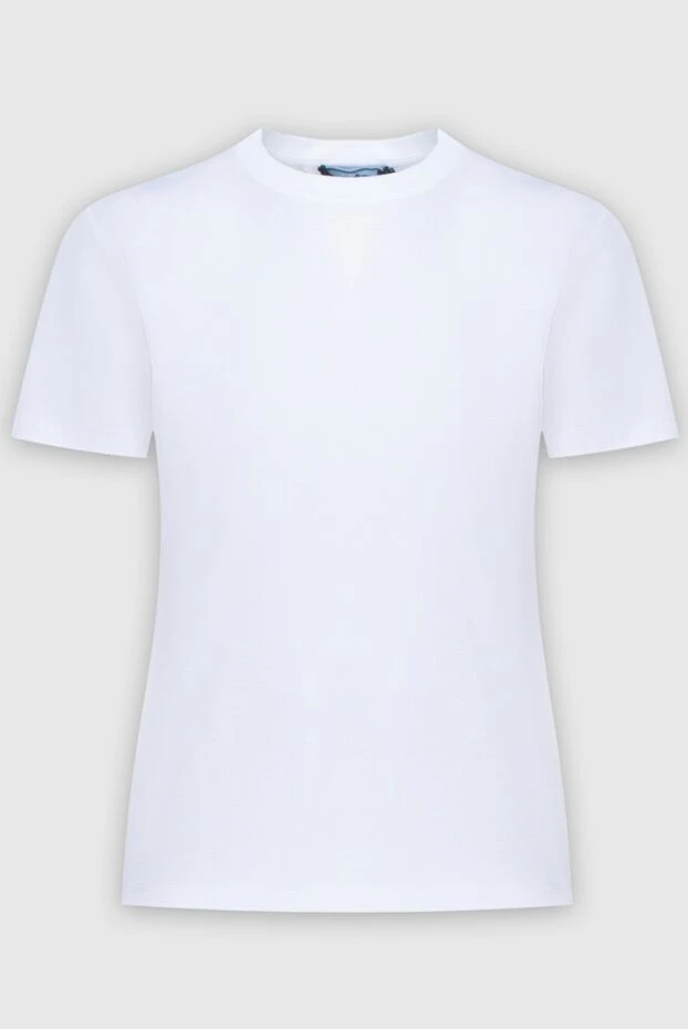 Prada white cotton womens t-shirt with a round neckline 171436 - photo 1