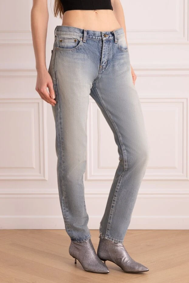 Saint Laurent woman blue cotton jeans for women 180514 - photo 3