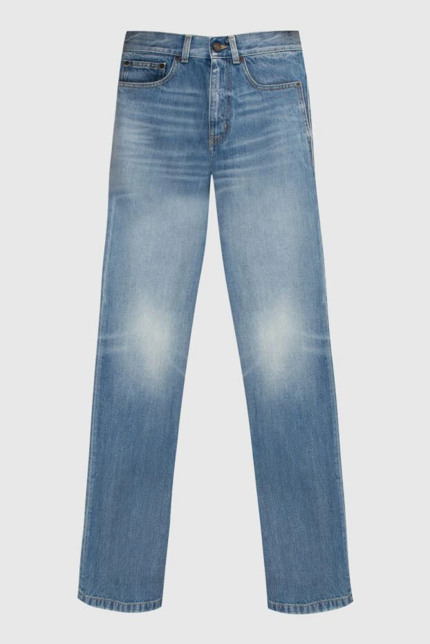 Saint Laurent blue women's wide-leg jeans with a high rise 171452 - photo 1