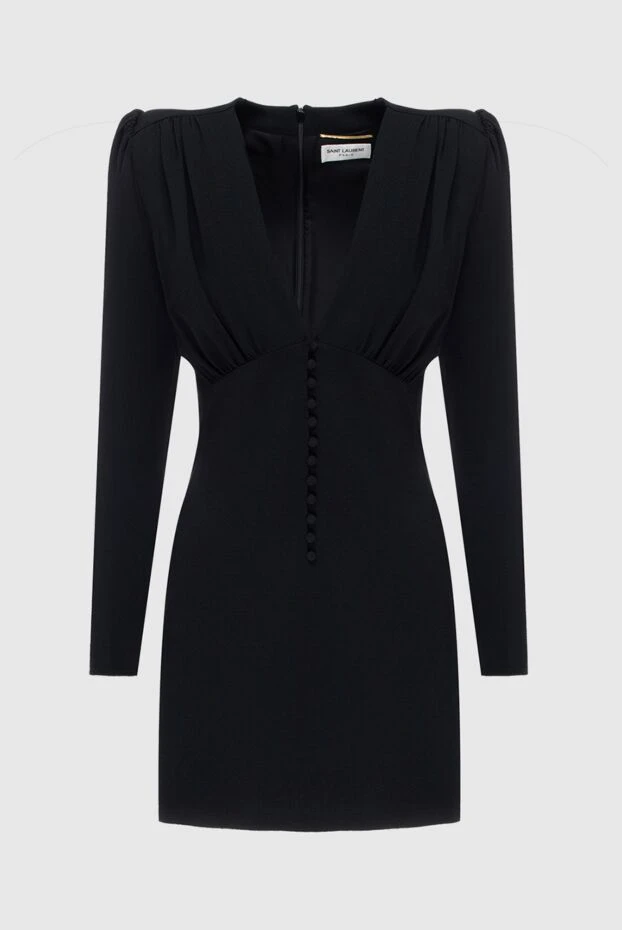 Saint Laurent black acetate and viscose dress for women 171453 - photo 1