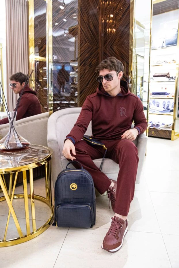 Stefano Ricci спортивний костюм з бавовни бордовий з капюшоном 171472 - фото 2