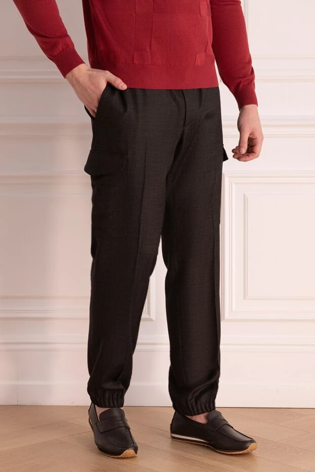 Stefano Ricci мужские брюки в стиле карго с эластичными манжетами 171478 - фото 3