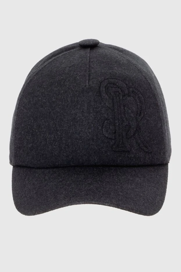Кепка з вовни та кашеміру сіра чоловіча - фото 1