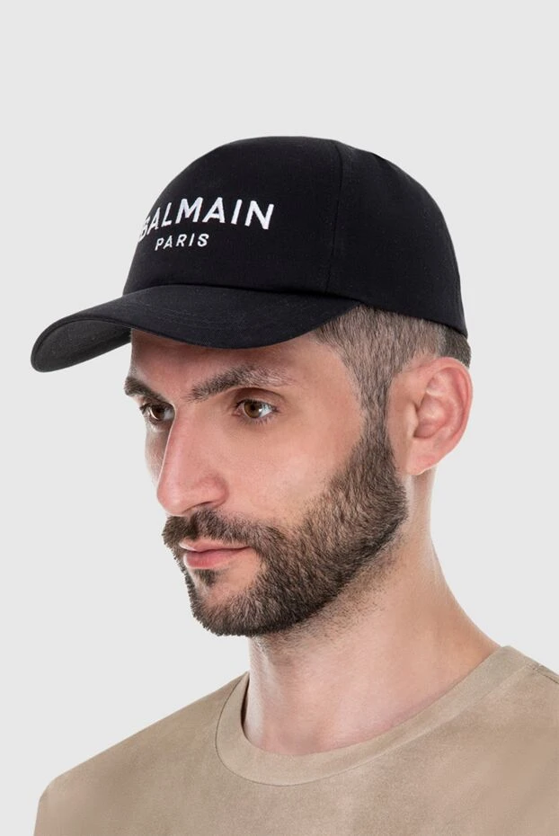 Balmain man cotton black cap for men buy with prices and photos 171507 - photo 2