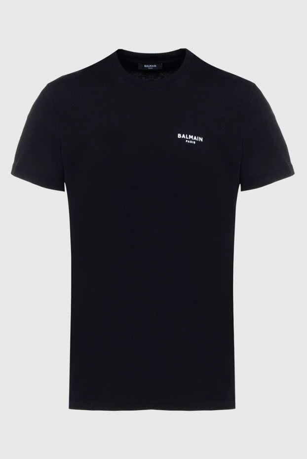 Balmain мужские футболка хлопковая черная мужская купить с ценами и фото 171520 - фото 1