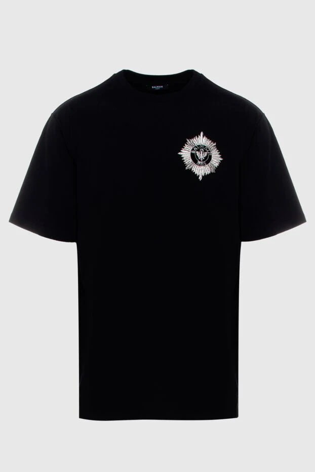 Balmain мужские футболка хлопковая черная мужская купить с ценами и фото 171522 - фото 1