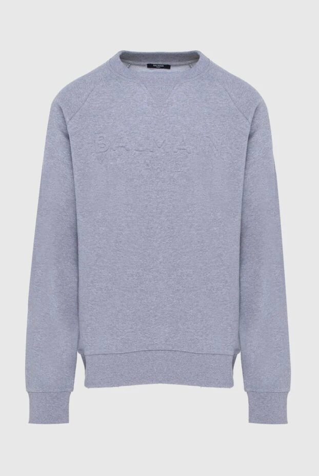 Balmain gray cotton sweatshirt for men 171527 - photo 1