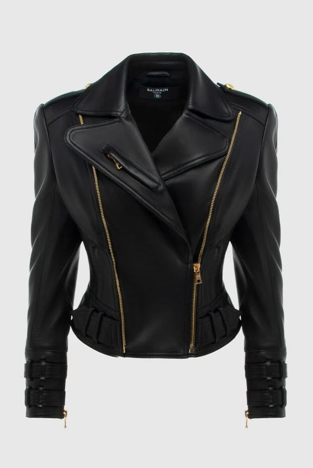 Balmain woman black leather jacket for woman buy with prices and photos 171546 - photo 1