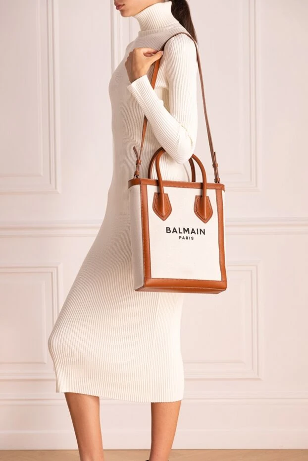 Balmain woman shopper bag beige for woman buy with prices and photos 171552 - photo 2