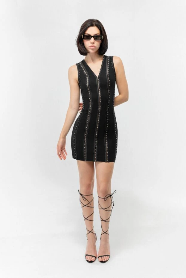 Magda Butrym босоножки женские кожаные чёрные на завязках 171605 - фото 2