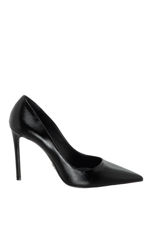 Prada women's black high-heeled shoes with textured leather 171614 - photo 1