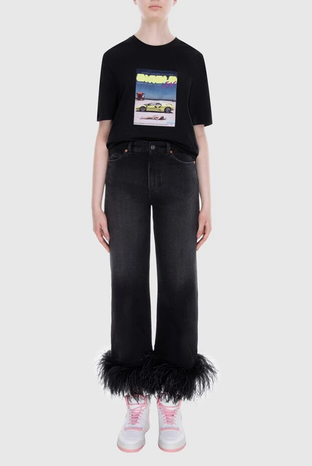 Valentino жіночі джинси з бавовни чорні жіночі купити фото з цінами 171632 - фото 2