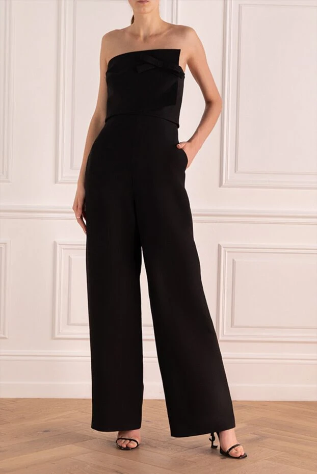 Valentino woman women's black wool and silk jumpsuit buy with prices and photos 171641 - photo 2
