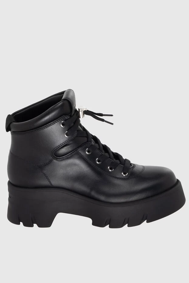 Gianvito Rossi женские ботинки кожаные черные женские купить с ценами и фото 171669 - фото 1