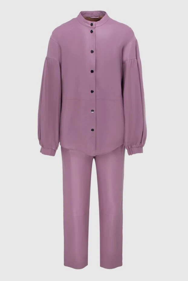 Fleur de Paris pantsuit leather pink for women 171696 - photo 1