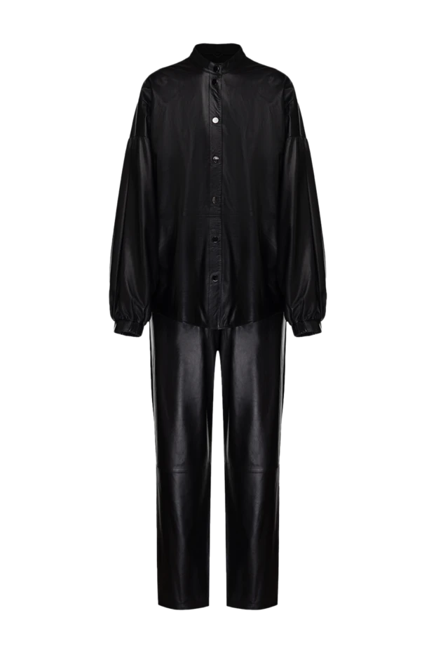 Fleur de Paris женские костюм брючный кожаный черный женский купить с ценами и фото 171697 - фото 1