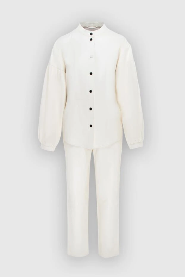 Fleur de Paris жіночі штанний костюм шкіряний білий жіночий купити фото з цінами 171698 - фото 1