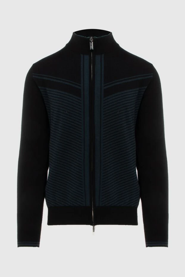 Zilli man wool and silk cardigan, black for men buy with prices and photos 171787 - photo 1