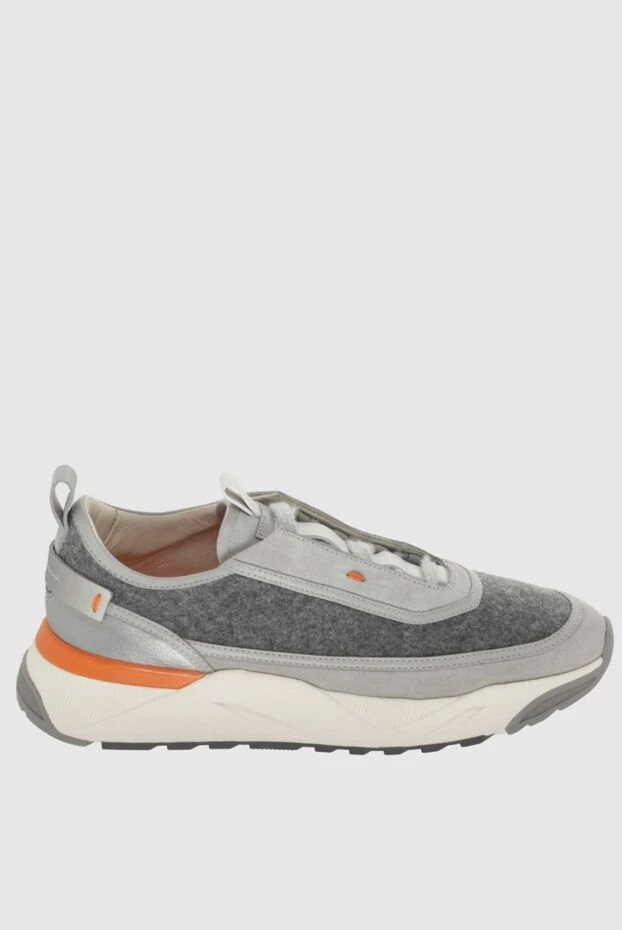 Santoni woman gray leather and wool sneakers for women buy with prices and photos 171792 - photo 1