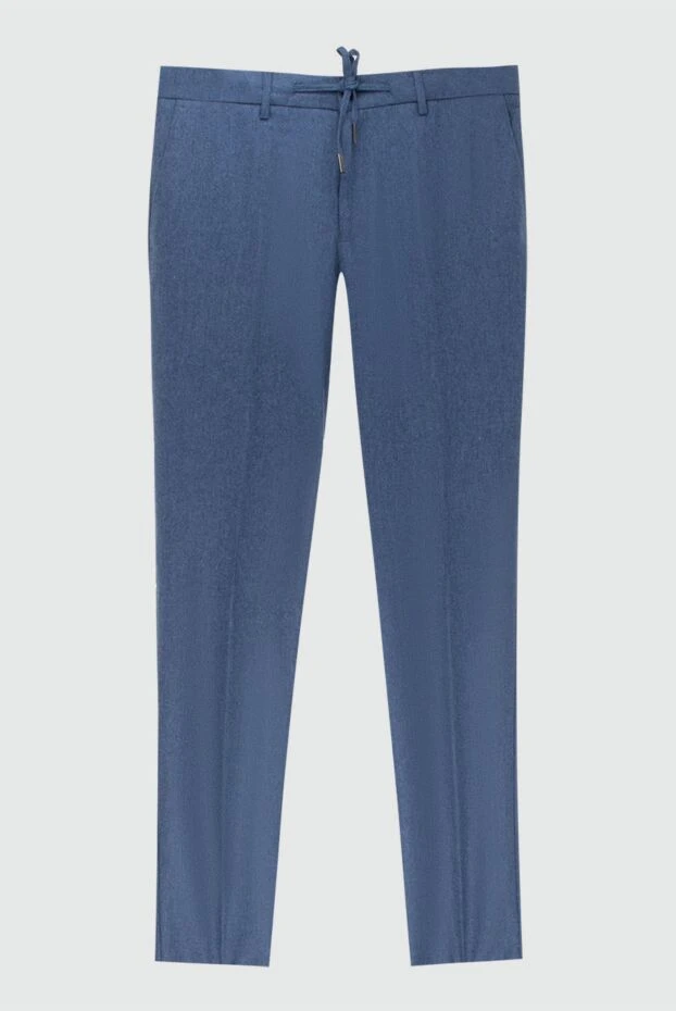 Cesare di Napoli мужские брюки из шерсти синие мужские купить с ценами и фото 171807 - фото 1