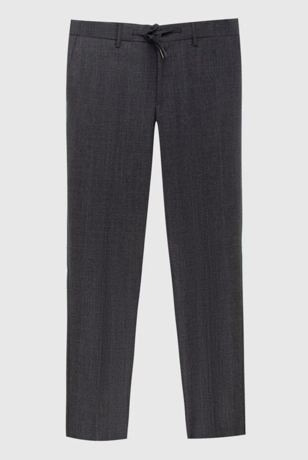 Cesare di Napoli мужские брюки из шерсти и кашемира серые мужские купить с ценами и фото 171814 - фото 1