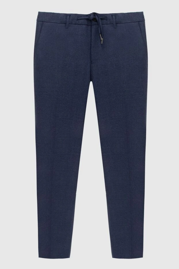 Cesare di Napoli мужские брюки из шерсти синие мужские купить с ценами и фото 171818 - фото 1