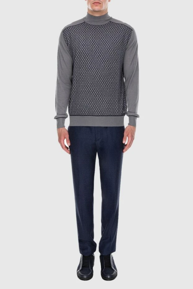 Cesare di Napoli man blue wool trousers for men buy with prices and photos 171818 - photo 2