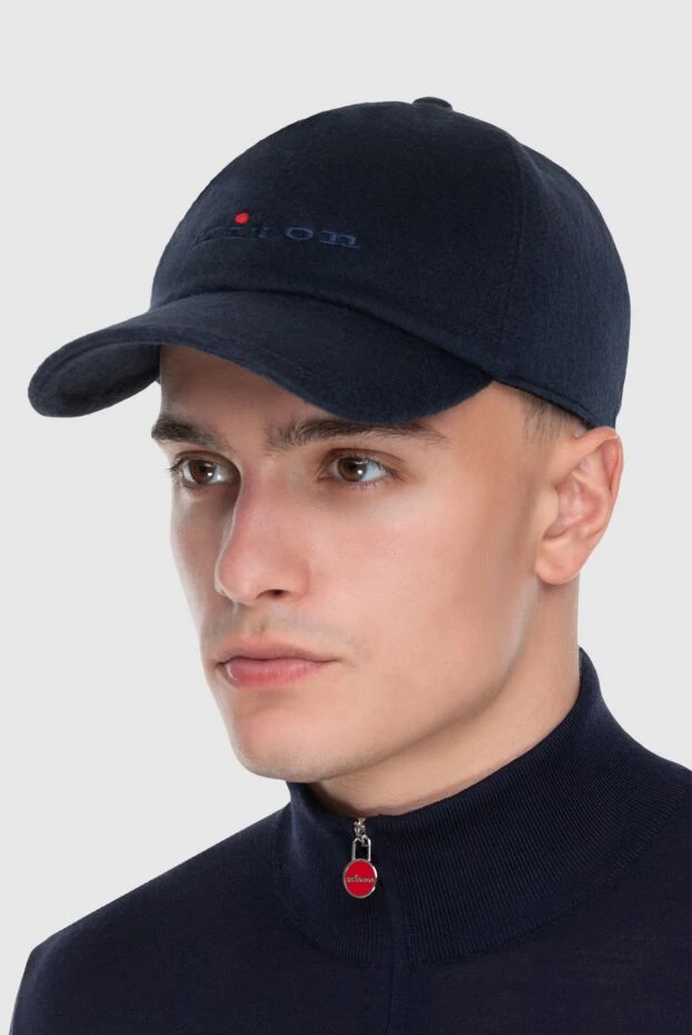 Kiton man blue cashmere cap for men 171831 - photo 2