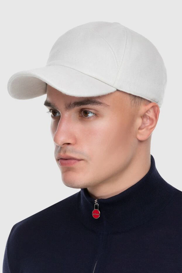 Kiton man white cashmere cap for men 171832 - photo 2