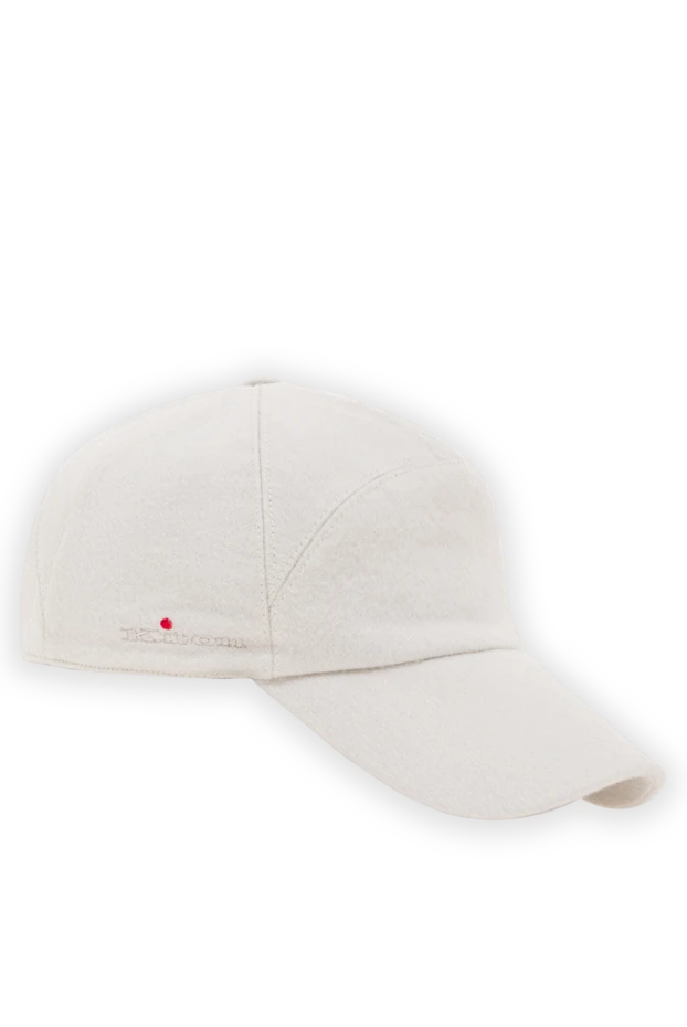 Kiton white cashmere cap with embossed seam on front panel for men 171832 - photo 3
