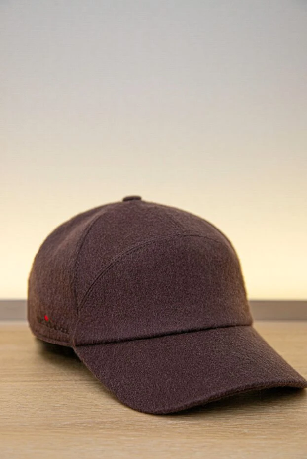 Kiton cashmere cap brown men's brown 171833 - photo 3