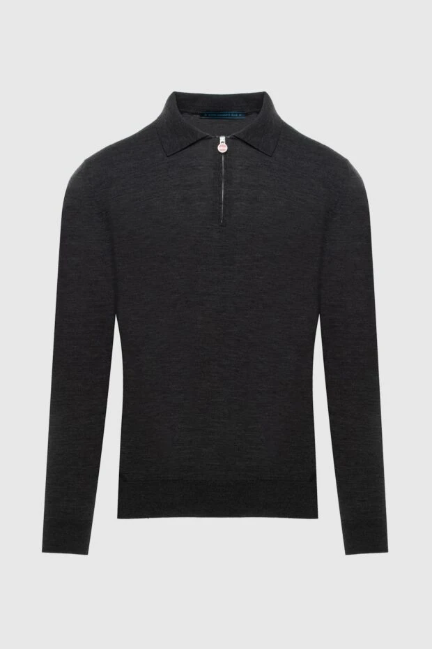 Kiton man wool long sleeve polo gray for men buy with prices and photos 171839 - photo 1