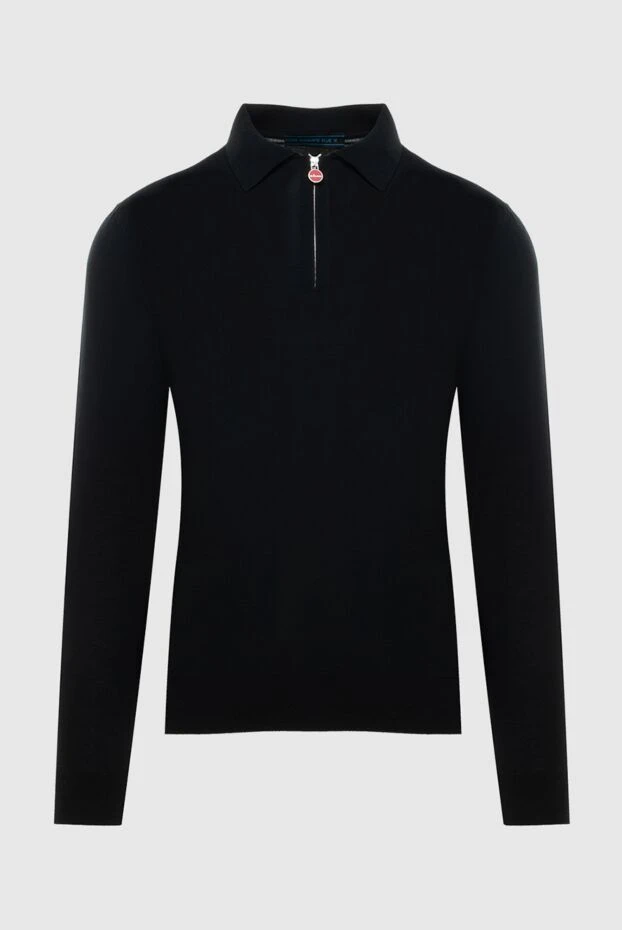 Kiton man wool long sleeve polo black for men 171842 - photo 1