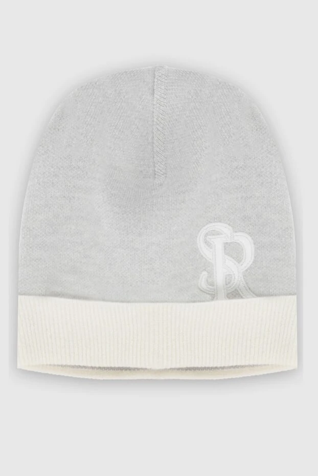 Stefano Ricci шапка из кашемира и шелка серая мужская 171853 - фото 1
