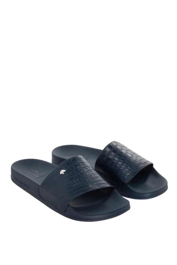 Stefano Ricci crocodile leather flip flops black for men 171855 - photo 2