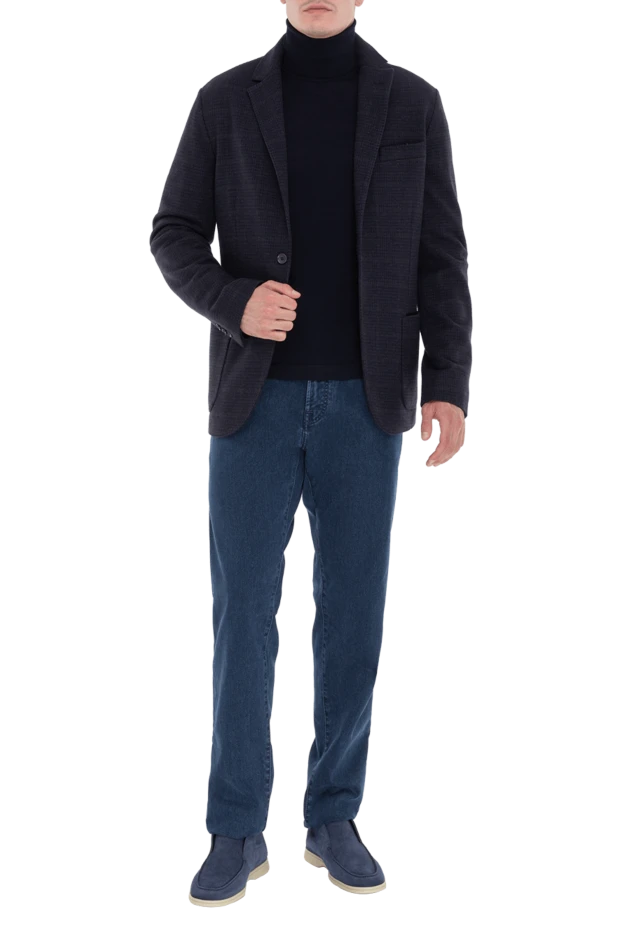 Loro Piana мужские пиджак из шерсти синий мужской купить с ценами и фото 171873 - фото 2