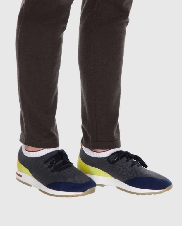 Loro Piana мужские кроссовки из шерсти и кожи серые мужские купить с ценами и фото 171877 - фото 2