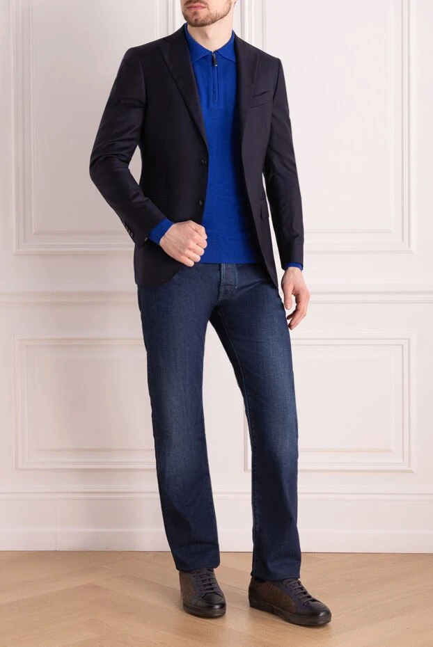 Sartoria Latorre мужские пиджак из шерсти синий мужской купить с ценами и фото 171903 - фото 2