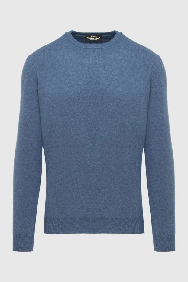 Cesare di Napoli man cashmere jumper blue for men buy with prices and photos 171907 - photo 1