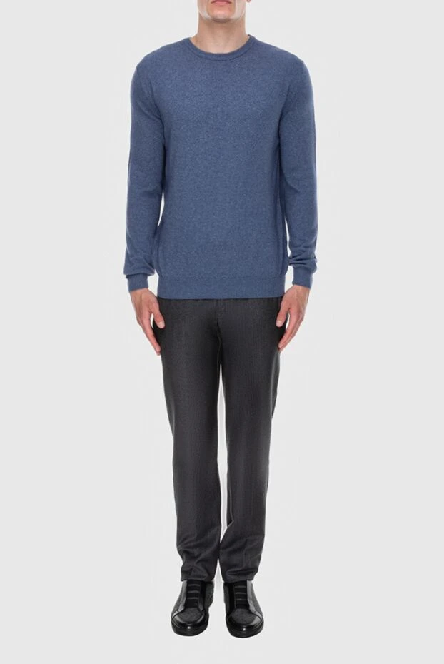 Cesare di Napoli man cashmere jumper blue for men 171907 - photo 2