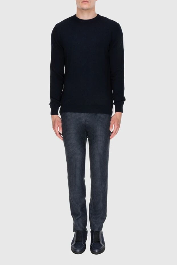 Cesare di Napoli man cashmere jumper blue for men buy with prices and photos 171913 - photo 2