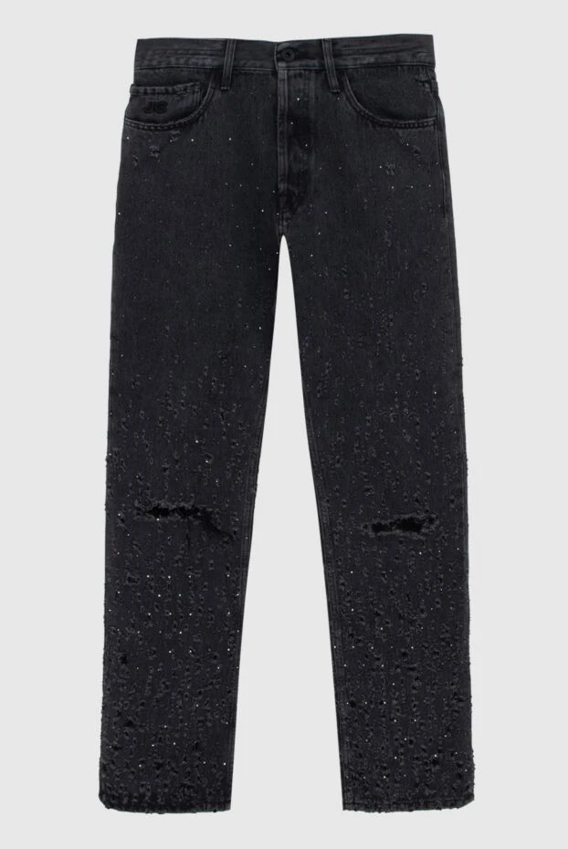 Jacob Cohen gray women's jeans with rhinestones and rips 171936 - photo 1