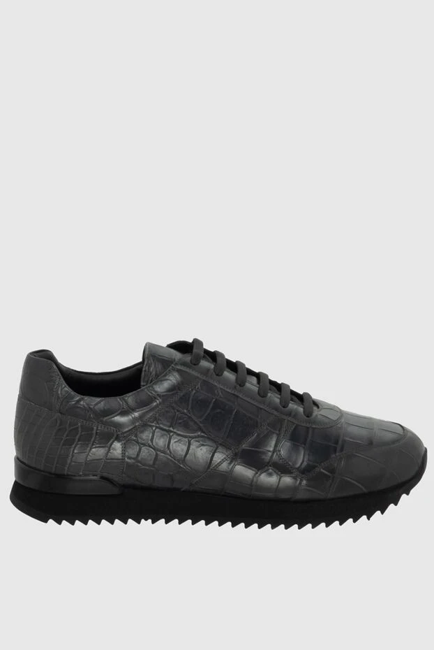 Cesare di Napoli man gray alligator sneakers for men buy with prices and photos 171940 - photo 1