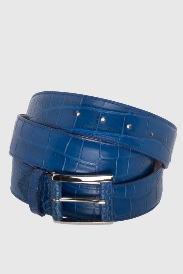 Cesare di Napoli man crocodile leather belt blue for men buy with prices and photos 171943 - photo 1