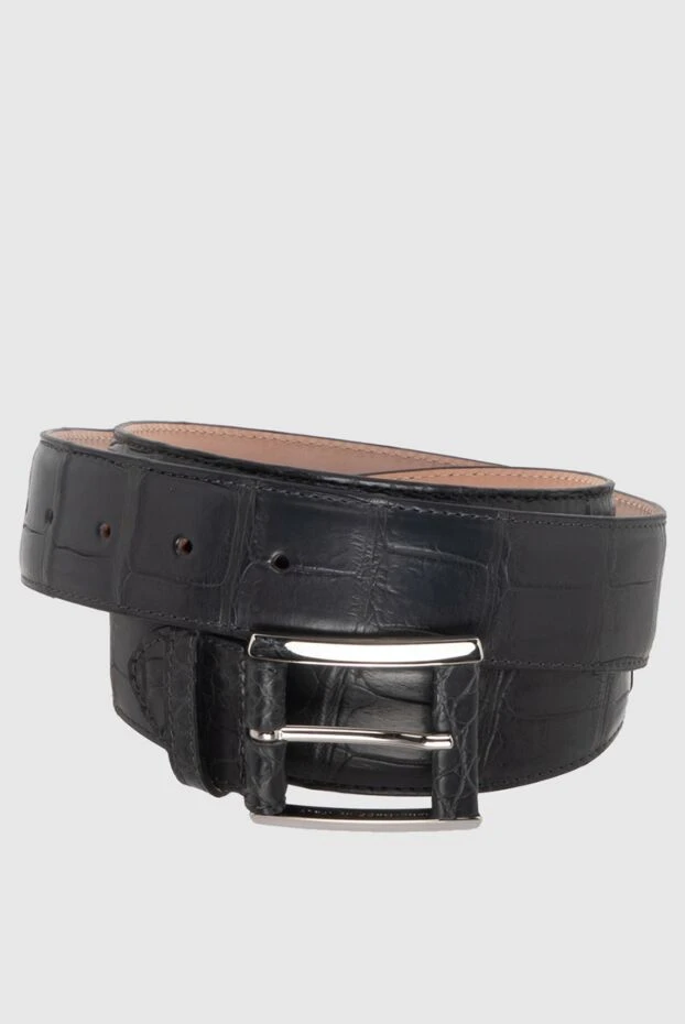 Cesare di Napoli crocodile leather belt gray men's 171944 - photo 1