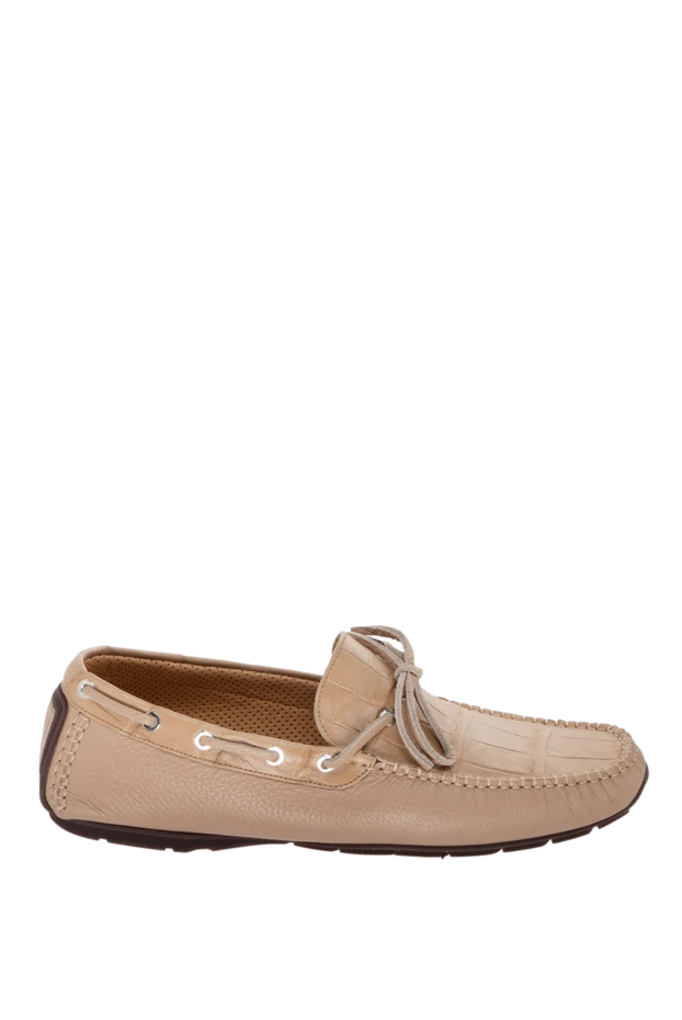Cesare di Napoli man moccasins for men made of genuine leather and beige alligator buy with prices and photos 171976 - photo 1