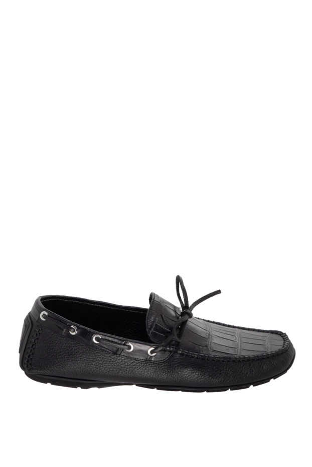 Cesare di Napoli man men's moccasins made of genuine leather and black alligator skin buy with prices and photos 171978 - photo 1