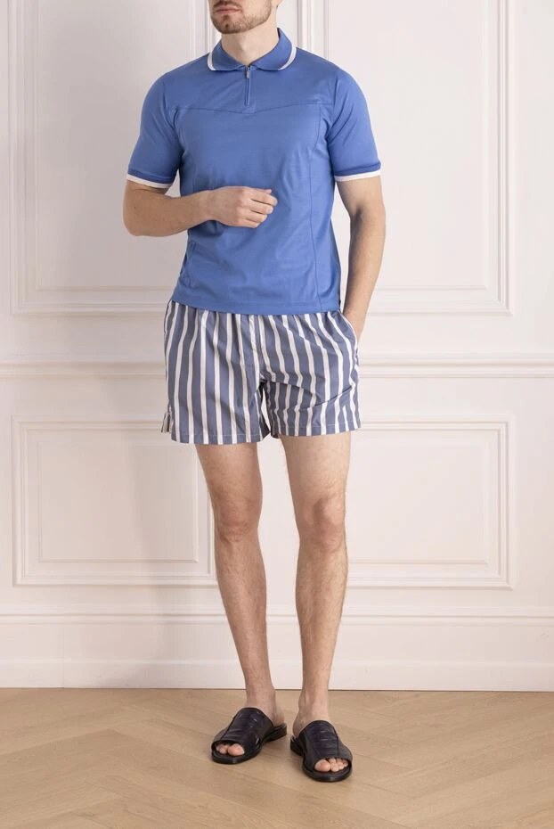 Gran Sasso мужские шорты пляжные из полиэстера голубые мужские купить с ценами и фото 171986 - фото 2