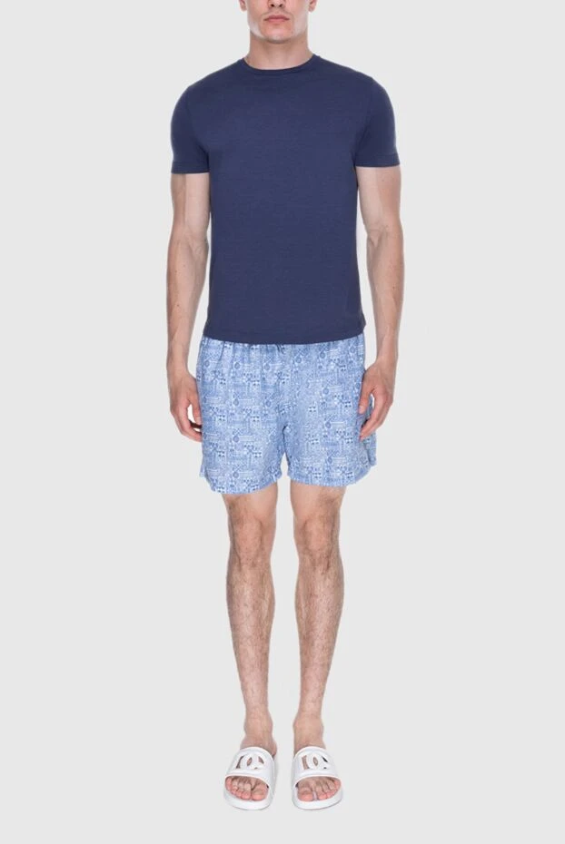 Gran Sasso man beach shorts made of polyester, blue for men buy with prices and photos 171988 - photo 2