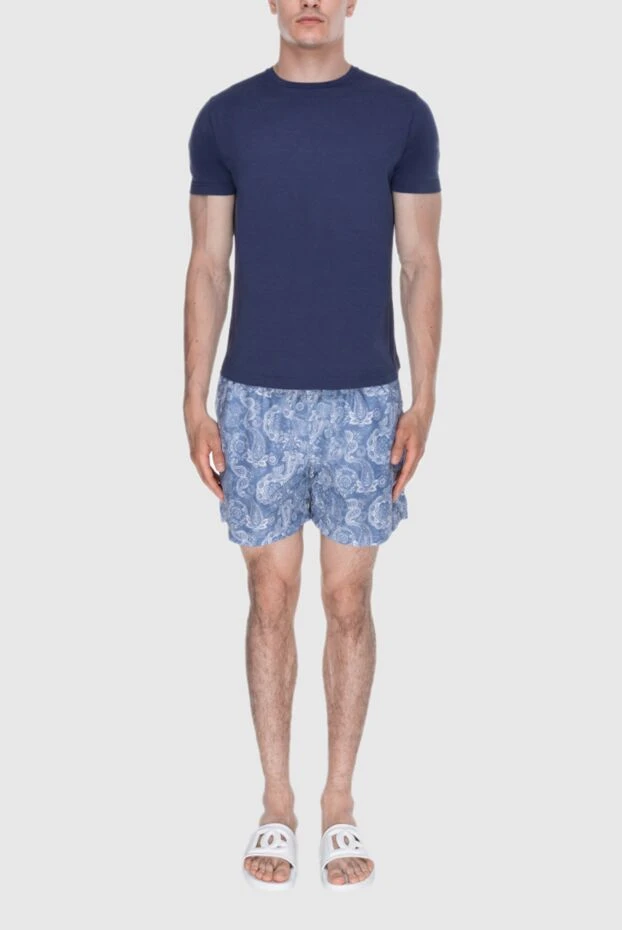 Gran Sasso man beach shorts made of polyester, blue for men buy with prices and photos 171991 - photo 2